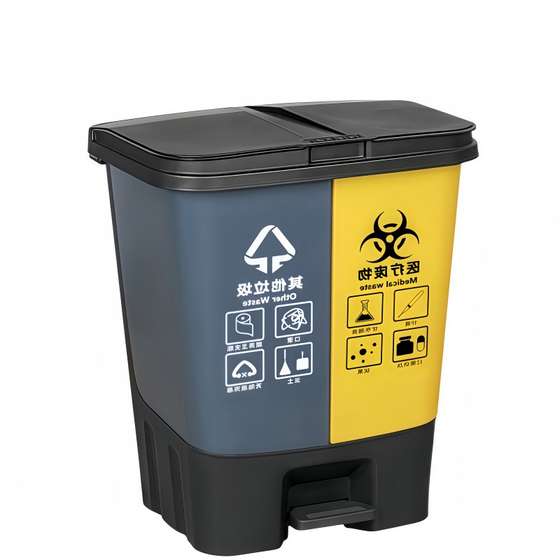 桃锦堂垃圾桶双桶个高清大图