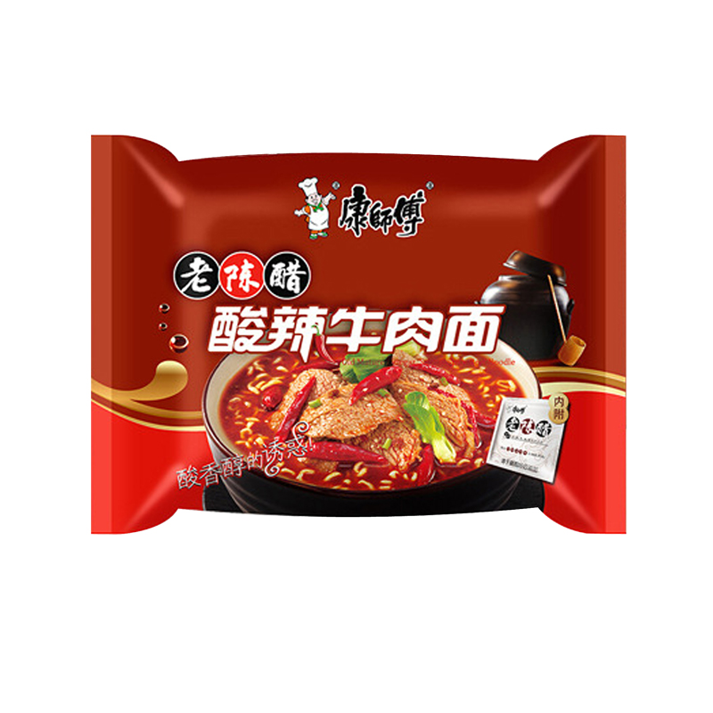 康师傅酸辣牛肉面 袋装 110g
