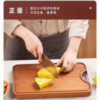 苏泊尔(SUPOR)砧板 乌檀木整木菜板 实木家用擀面案板方形切菜板 加厚大号45*3.0cm W453030AD1