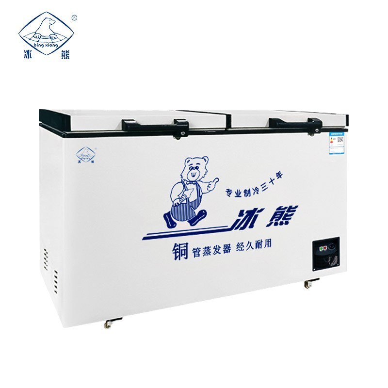 冰熊(bing xiong)BC/BD-466升商用大冰柜 卧式大冰库冷柜 冷藏冷冻转换展示柜 卧式双门顶开冰柜