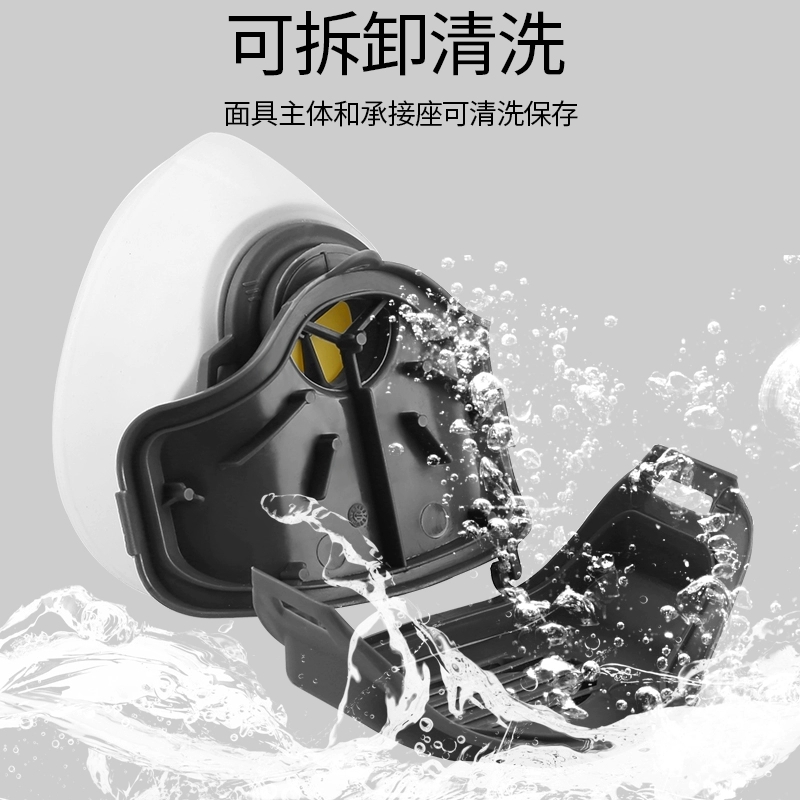 梅安3200防尘口罩防工业粉尘电焊装修打磨煤矿灰尘口鼻罩防护面具全脸面罩高清大图