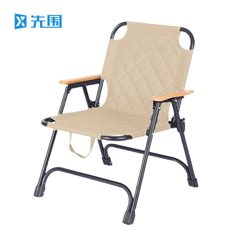 先围 夹棉户外露营椅 卡其57*53*73cm 把高清大图