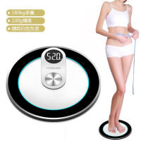 沃莱(ICOMON) 电子人体秤健康秤 BG3301L 圆形 超长待机 测BMI 玻璃面板 黑色