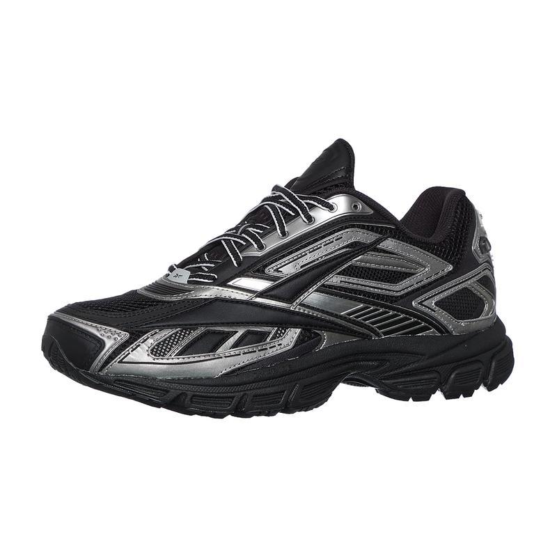 锐步(REEBOK)锐步男士跑步鞋轻便缓震黑色金属风格运动鞋