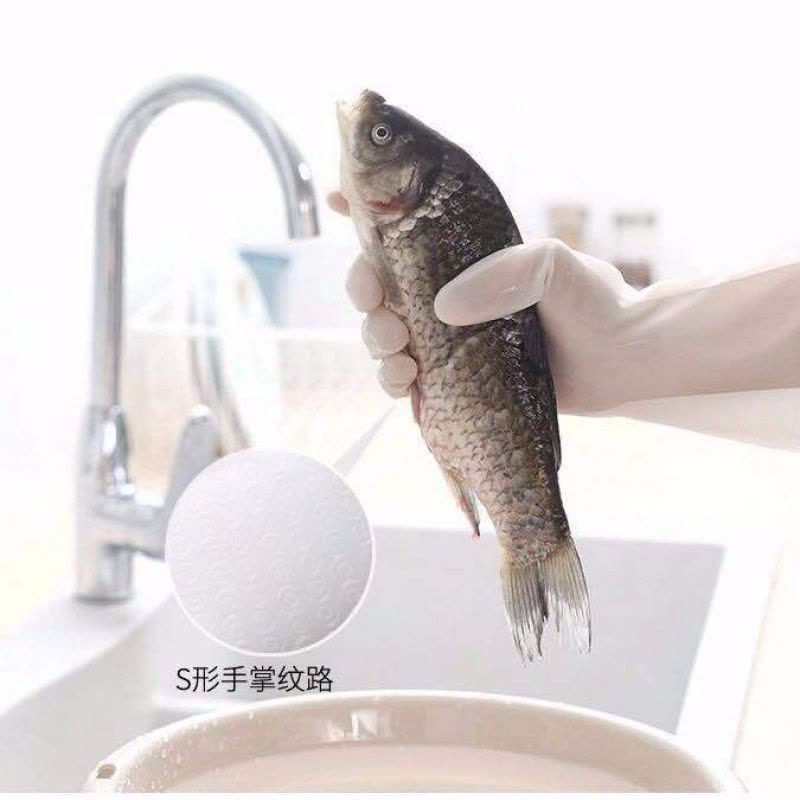 01字母款1双 L码【大号】 洗碗手套女防水橡胶薄款厨房耐用洗衣衣服胶皮塑胶家务刷碗神器图片