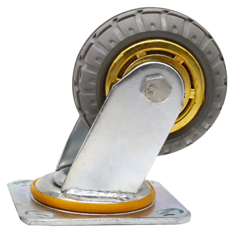 海斯迪克hk534高弹力静音脚轮转向轮工业重型平板车手推车轮橡胶万向