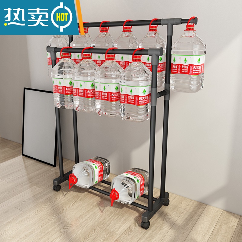 敬平简易晾衣架落地卧室内伸缩折叠家用挂衣服的架子阳台凉晒被子器 100CM基础款[可伸缩]+万向轮 大高清大图