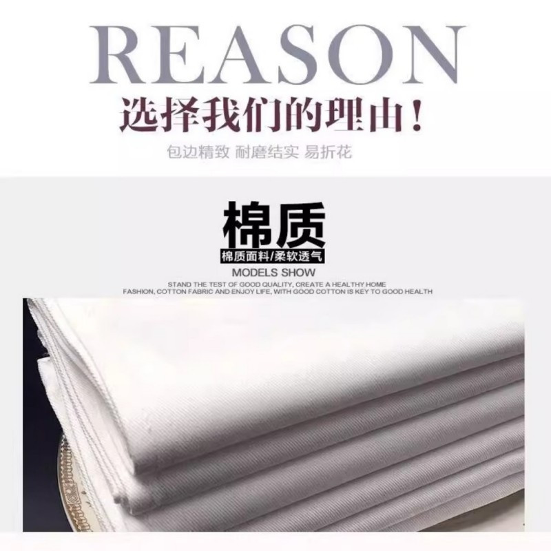 妙洁(MIAOJIE) 白色纯棉口布餐巾布加厚酒店餐厅专用标准口布折花净布纯棉(10条装)47*47cm加厚