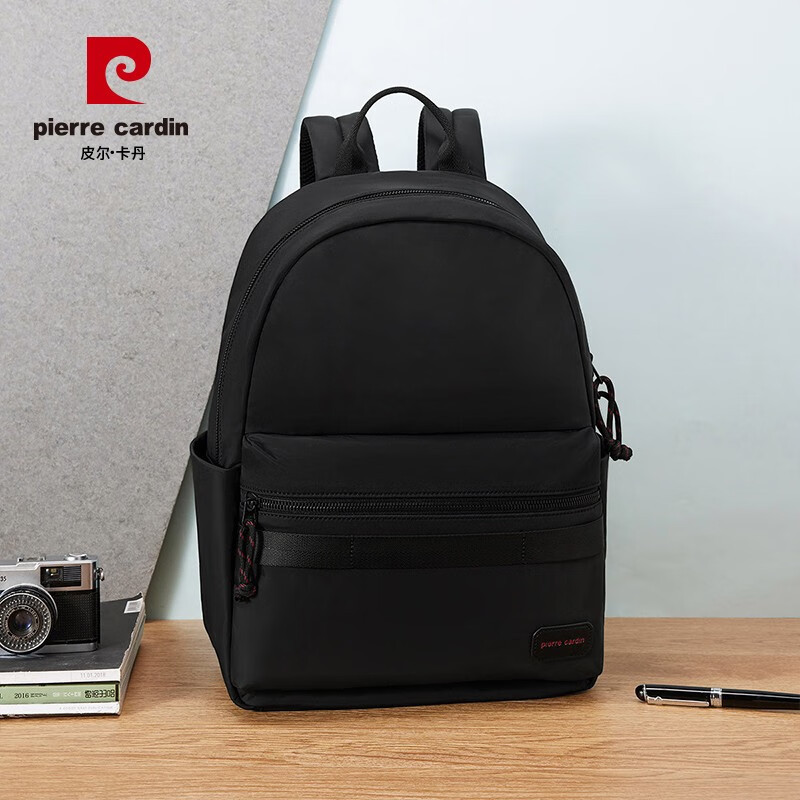 皮尔卡丹新款防水男布包出游男包节日礼物大容量双肩包背包电脑包书包