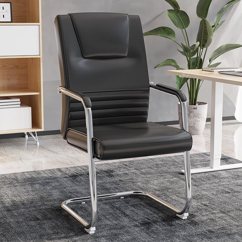 晋舰皮质会议椅椅子电脑椅办公椅会议培训椅网布椅弓形椅职员座椅H-2高清大图