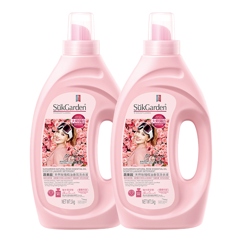 SukGarden蔬果园 天然玫瑰精油香氛洗衣液(商超版)2kg高清大图