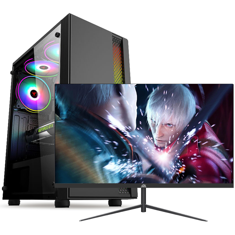 铭能 i9级十六核E5-2698BV3/RTX3060 12G独显/64G内存/1T固态 台式电脑 台式机电脑主机组装电脑 家用办公电脑商务娱乐学生游戏电脑台式组装机+27英寸全套