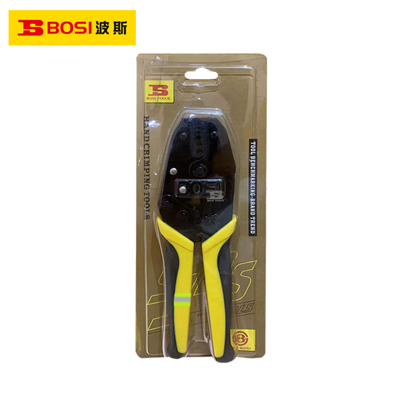 波斯(BOSI) 荧光系列棘轮式端子压接钳 BS-D2113A 把高清大图