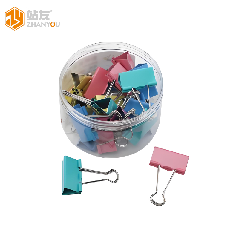 站友长尾夹燕尾夹办公用品彩色金属票据夹小号文具大号资料夹子高清大图