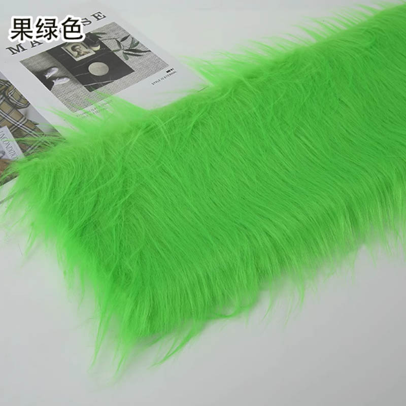 智美环球 多巴胺长毛绒布料创意大树穿新衣diy毛绒抱抱树 果绿色