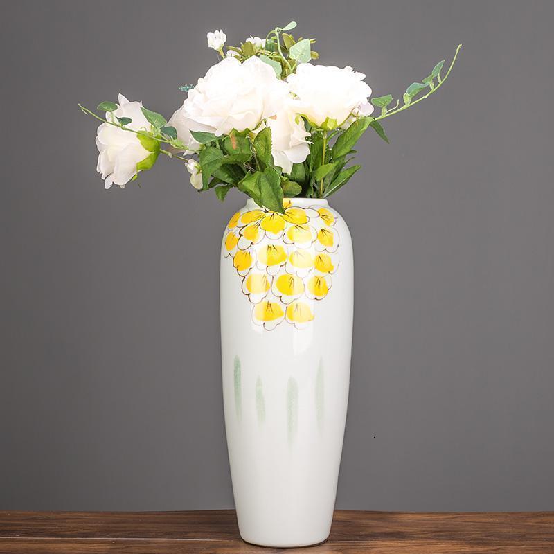 美帮汇现代简约落地客厅创意插花摆件家居装饰品陶瓷干花花瓶花艺摆设