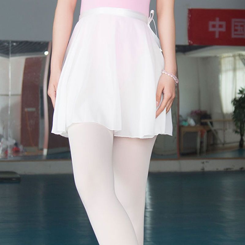 儿童舞蹈练功服芭蕾舞纱裙秋季学生表演半身裙子一片裙雪纺小围裙