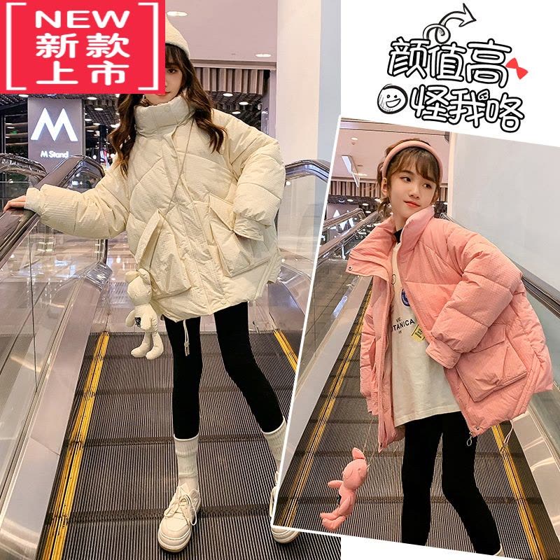 可莉允女童羽绒棉服2022新款冬装加厚外套洋气韩版十岁中大儿童棉衣棉袄图片