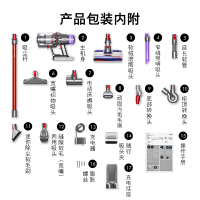 戴森(Dyson)无绳吸尘器 V11 Fluffy Extra 60分钟地面续航 智能调节 电池可换 8款配件吸头