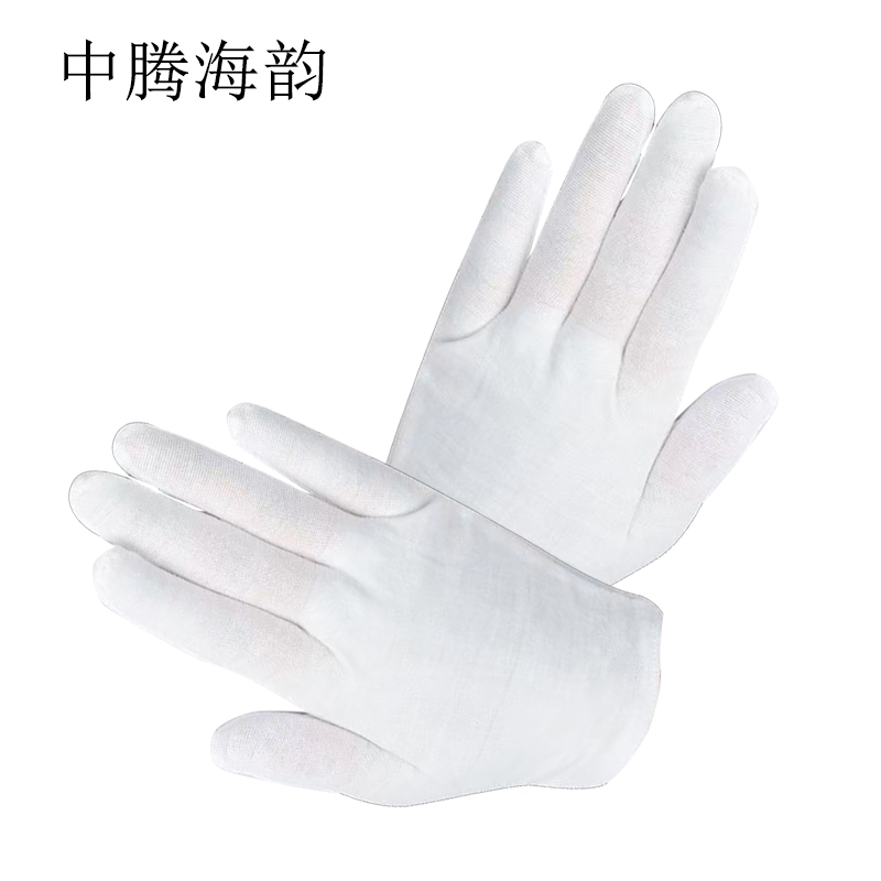 中腾海韵 纯棉加厚白手套 均码 套高清大图
