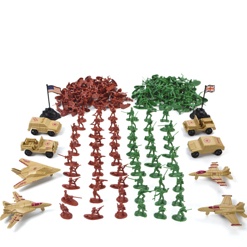 稚气熊儿童玩具兵人军事玩具坦克部队兵人模型装甲车军人军事模型男孩积木 