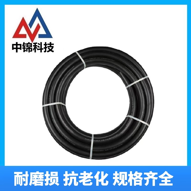 中锦科技 黑色橡胶管光面夹布橡胶管 内径38mm[1.5寸] 7层线 18米 卷高清大图