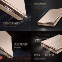 罗格朗(Legrand)开关插座面板逸景玫瑰金官方旗舰店86型5五孔二三插USB空调双控智能家居家用墙壁暗装电源插座