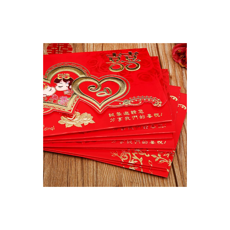 抖音同款请贴用品结婚喜帖创意结婚个性打印20张婚礼请柬|欧式请帖（20张）