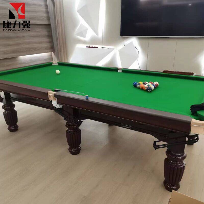 康力强S002台球桌标准美式黑八成人室内台球桌家用单位高配台球桌高清大图