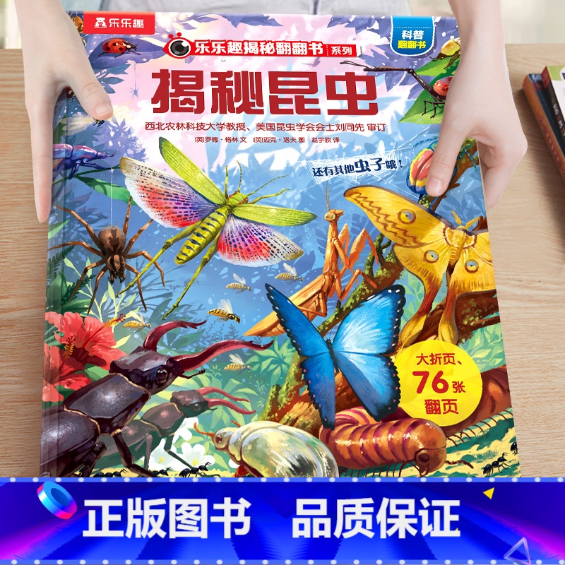 26.揭秘昆虫 【正版】揭秘系列儿童翻翻书3-6-8-12岁以上太空海洋恐龙人体汽车火车飞机绘本3d立体科普大小百科全书