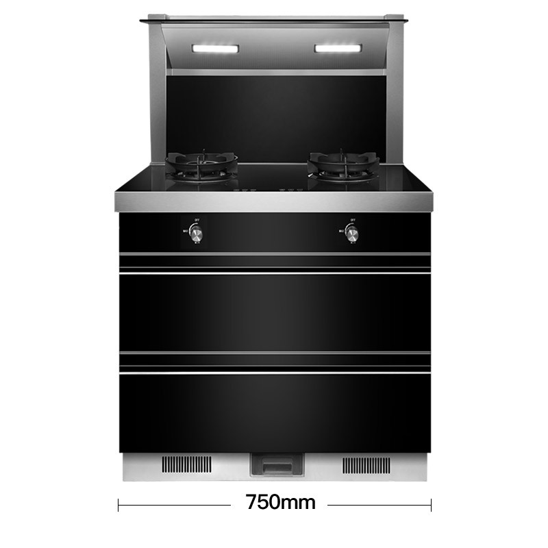 欧尼尔(OUNIER) LX6-75 集成灶环保灶具侧吸一体式一体机 自动清洗抽油烟机灶具消毒柜集成灶21立方 液化气