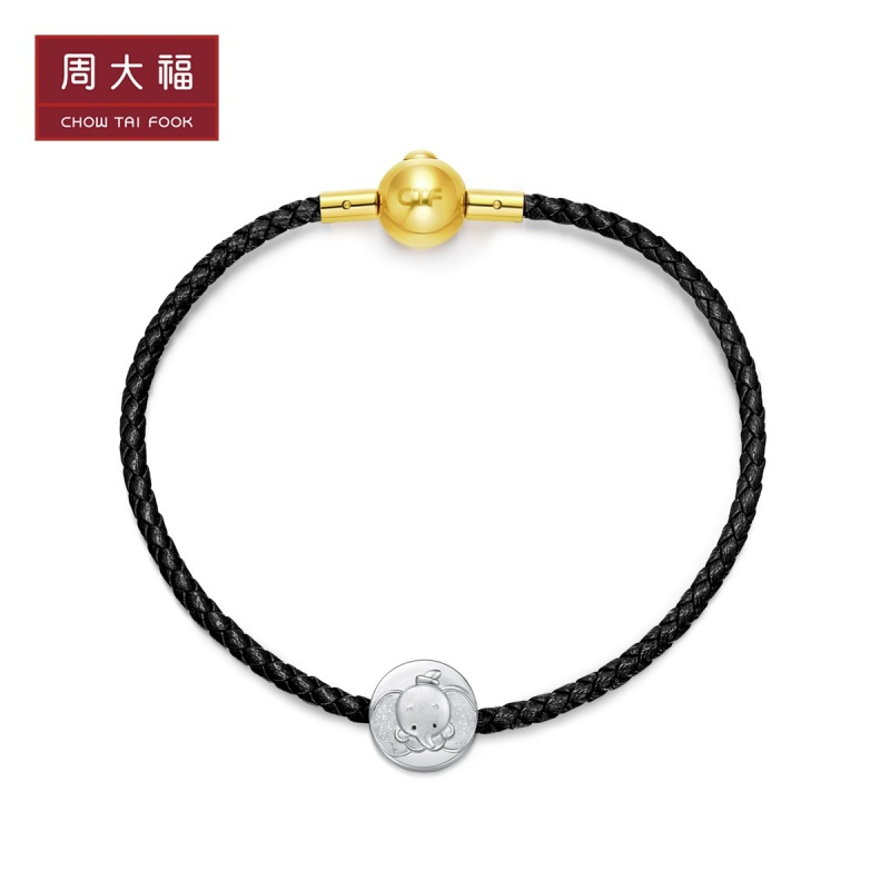 周大福迪士尼小飞象系列可爱小飞象PT950铂金珠吊坠PT161702