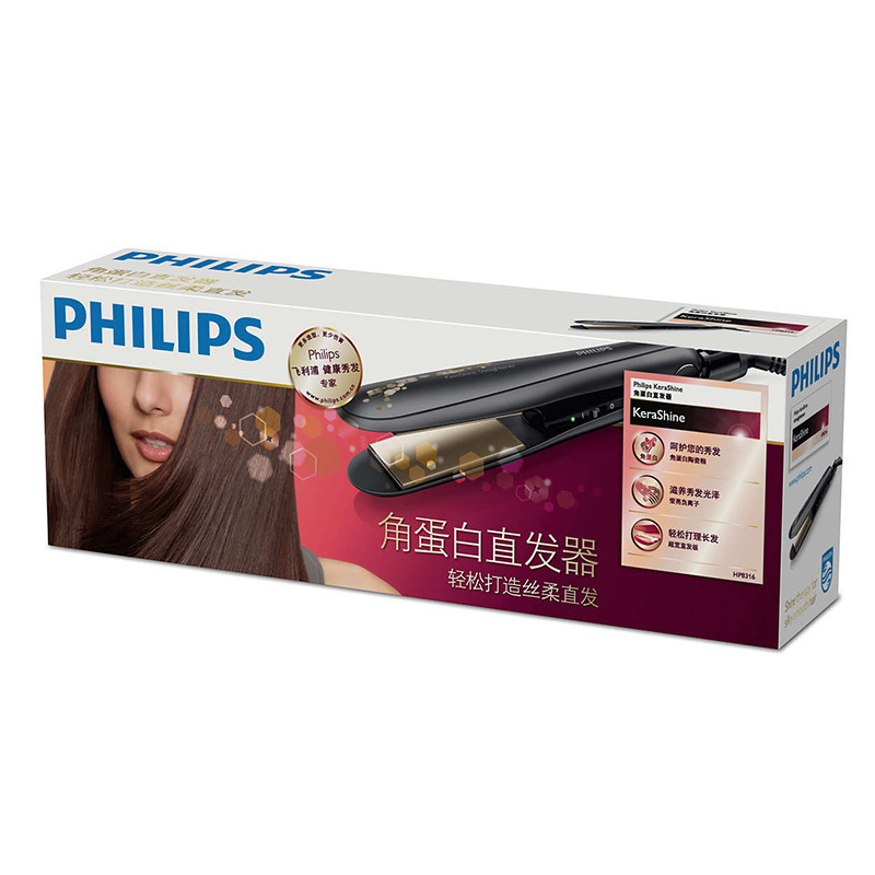 飞利浦(Philips) 美发器 HP8316 直发造型器 电夹板直卷两用 负离子恒温角蛋白陶瓷涂层 干发适用速热便携高清大图