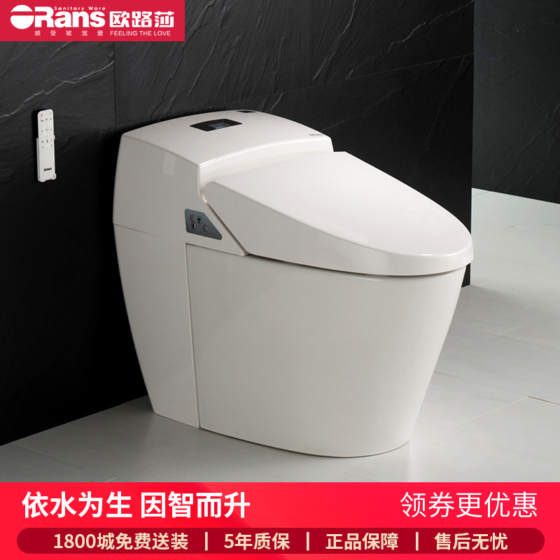 欧路莎(Orans)智能马桶一体机储热式自动坐便器电动冲洗烘干遥控多功能座便器洁身器 IT-218
