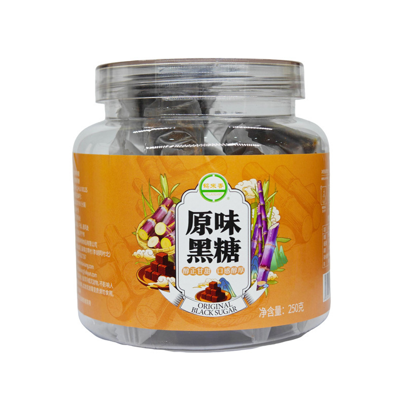 鹤来香 老姜黑糖古法熬制250克月子生理期玫瑰枸杞原味大枣桂花红糖块 原味黑糖250克*2