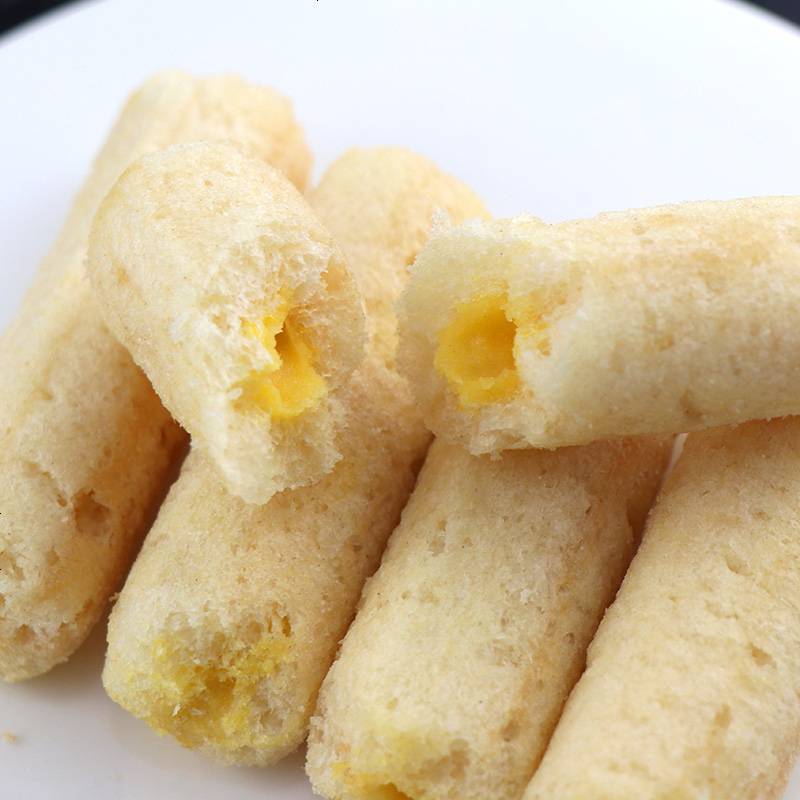 康仔夹心米果酥散装粗粮能量棒奶香蛋黄味儿童食休闲奶香味500g