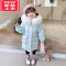 可莉允女童羽绒服2022新款洋气儿童加厚中长款棉服外套女宝宝冬季袄子潮