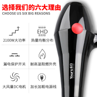 永日(YOURS)电吹风机家用大功率2100W冷热风专业吹风机低噪音恒温设计吹风筒 单集风嘴 6档调节
