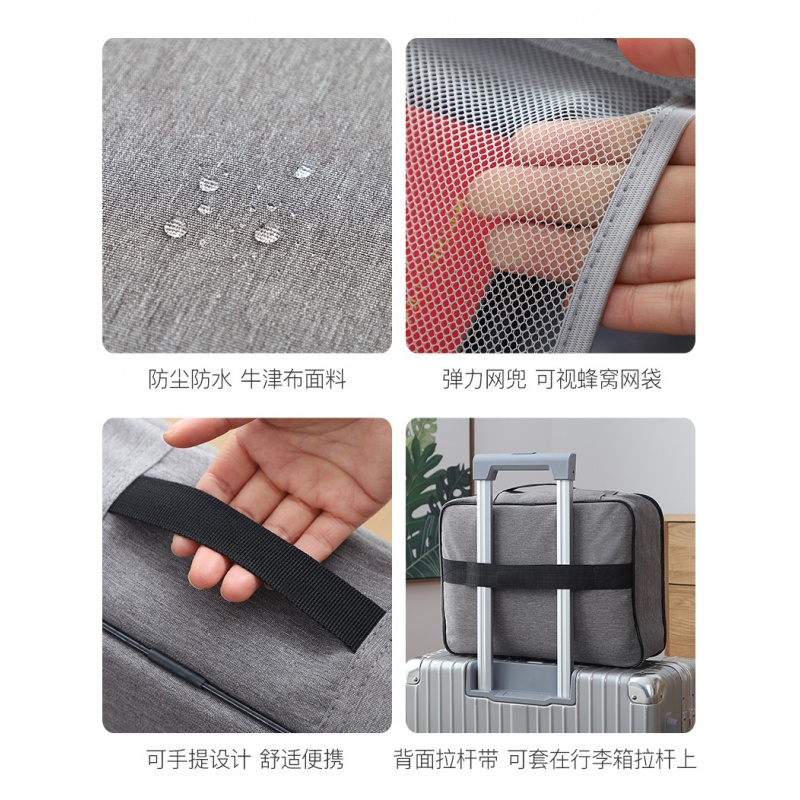 家柏饰(CORATED)收纳包盒家用家庭多层大容量多功能箱证文件护照卡包整理袋高清大图