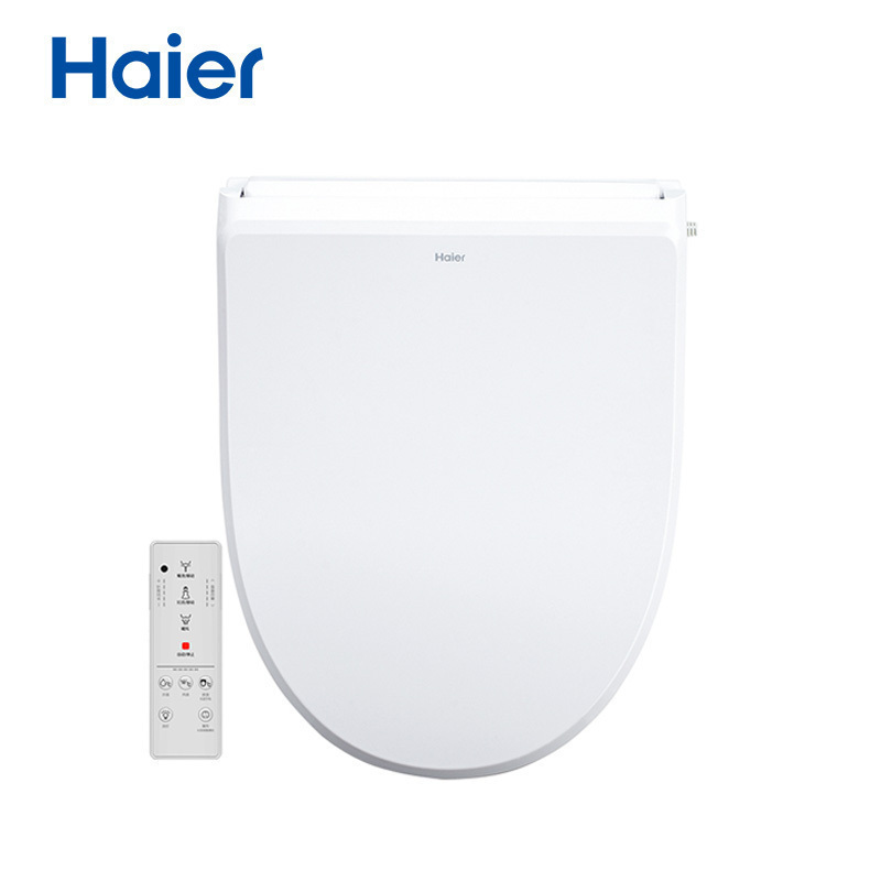 海尔(Haier)智能马桶盖 短款遥控洁身器移动冲洗功能座圈加热坐便器盖V-158PLUS