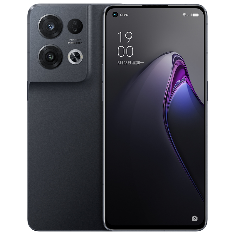 OPPO Reno8 Pro 夜游黑 8GB+256GB 5G手机 第一代骁龙®7移动平台 长寿版 80W 超级闪充 航空铝金属中框 全网通手机