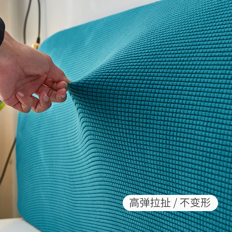 萬能全包床头套罩软包简约现代北欧防尘1.5米1.8m床靠背保 拉菲红[加厚针织] 1.2米[适合1.2m-1.4m床头]高清大图