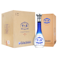 洋河(YangHe) 蓝色经典 梦之蓝M1 45度 500ml*4 整箱装 浓香型白酒 口感绵柔