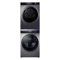 海尔(Haier)XQG100-BD14126L+GBN100-126纤美洗烘套装 10公斤滚筒洗衣机+热泵式干衣机组合