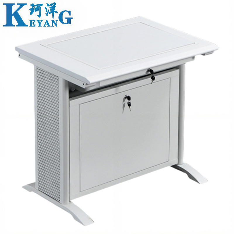 珂洋 翻转电脑桌 单人灰白色 张高清大图