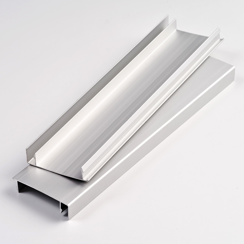 鑫双博铝合金地板踢脚线 金属地角线 贴脚线地脚线亮银拉丝100mm/米