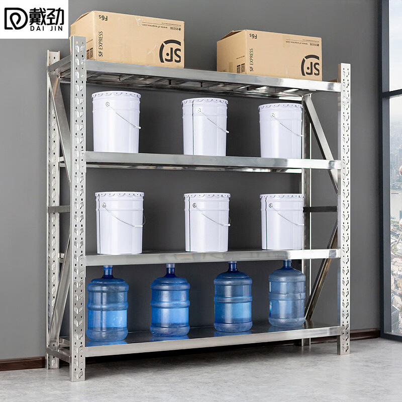 戴劲304不锈钢货架置物架药品收纳展示架承重500kg 1500*600高清大图