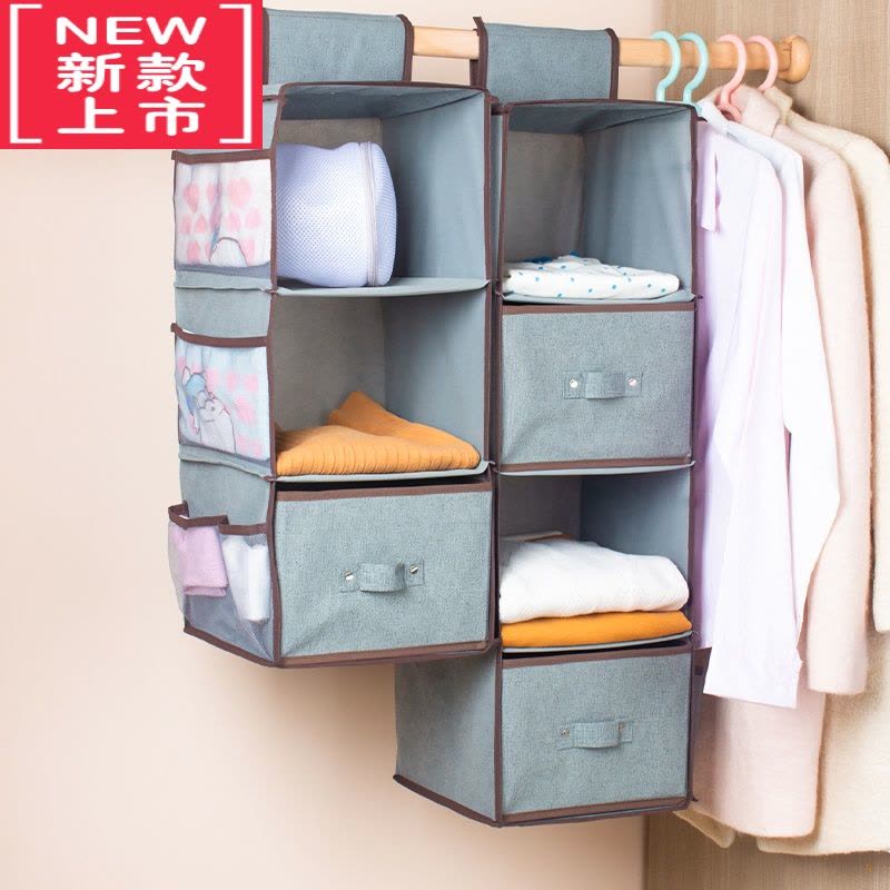 可莉允衣柜挂式收纳挂袋衣柜收纳器宿舍内衣袜子悬挂式收纳袋网兜挂袋图片