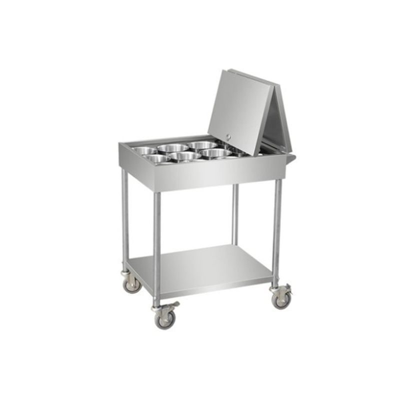 企采严选 不锈钢调料车商用厨房调料台餐车手推车调料架收纳架简易调味车640*480*800高清大图