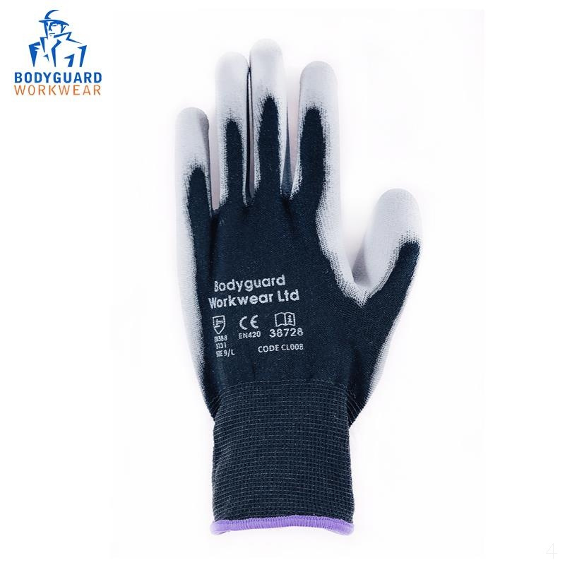 博迪嘉 Bodyguard Workwear CL008-10 13针尼龙加密PU浸胶手套 CL008-10